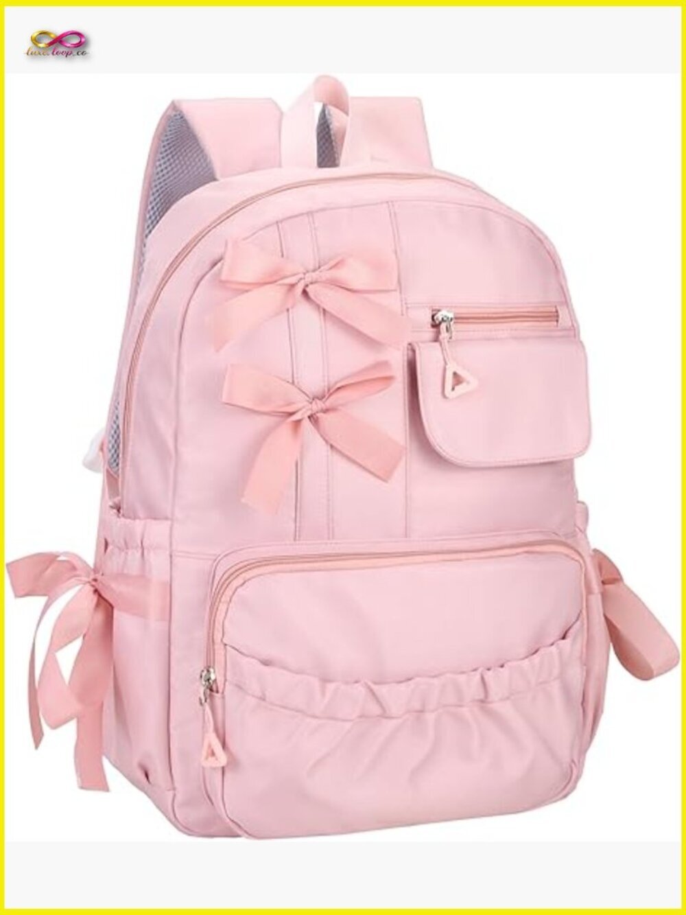 Girls Backpack with Bow School Coquette Kawaii Dance Bag 15.6 Laptop